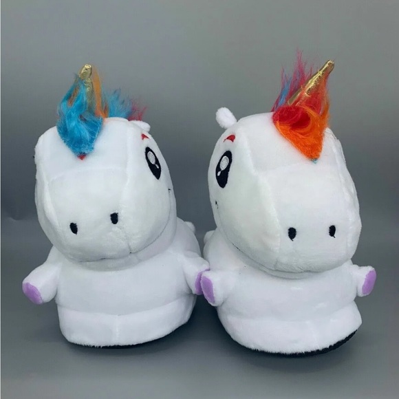 Unicorn Slippers Light up Kids Plush White Slippers One Size approx (3 -… - Picture 6 of 7